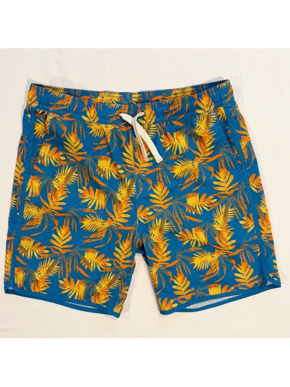 Fair Harbor Lined Swim Trunks Boys XL Tropical Leaves The Anchor Beach Pool Suit
